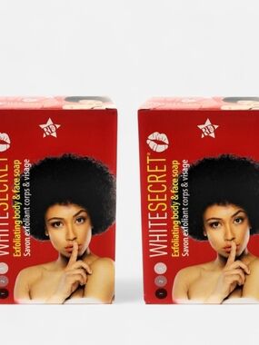 2-PK White Secret Exfoliating Body & Face Bar Soap – 6.7 oz